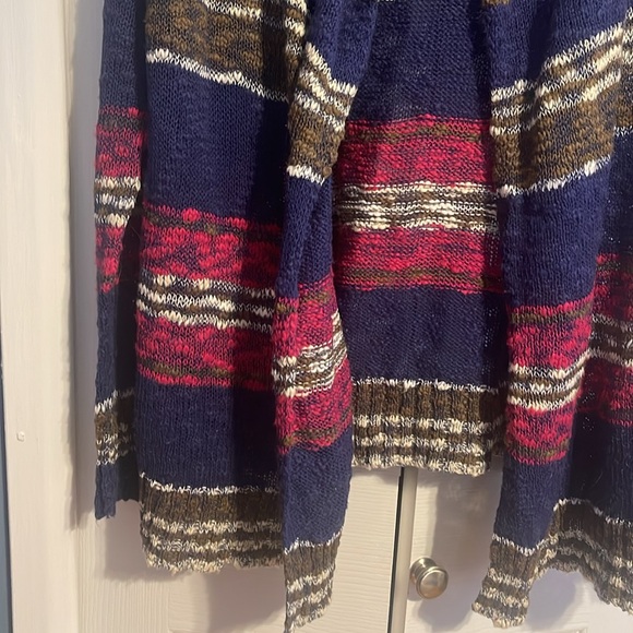 Roxy misty seas striped hooded long open cardigan size small NWT - Picture 7 of 10